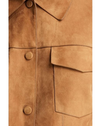 Camel Max Suede Trucker Leather Jacket Zing Apparel