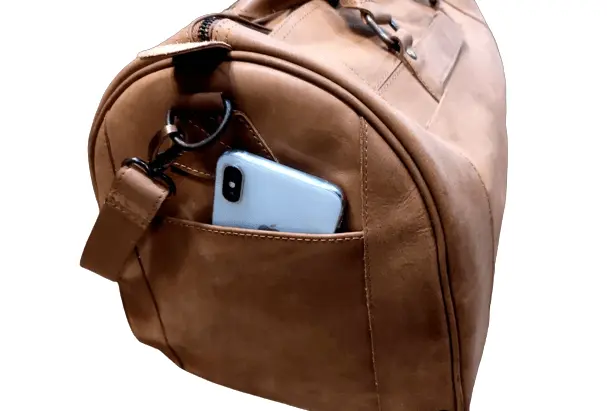 Full Grain Duffle Bag With Shoe Pocket Zing Apparel