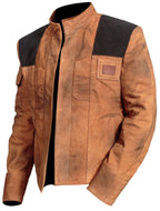 Han Solo Star Jacket, Brown Leather Zing Apparel