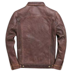 Stylish Slim Biker Jacket Men, Brown Zing Apparel