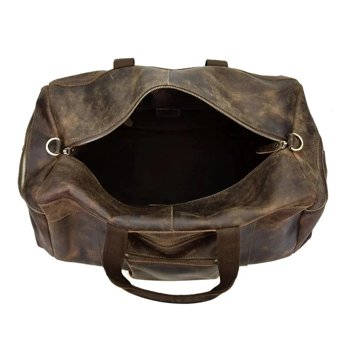 Genuine Cow Leather Weekender Duffle Bag Zing Apparel