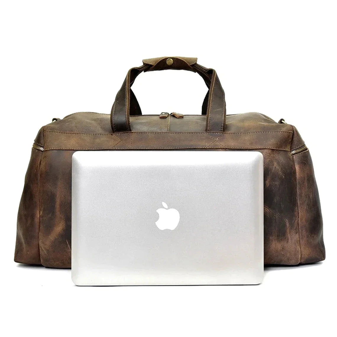 Genuine Cow Leather Weekender Duffle Bag Zing Apparel