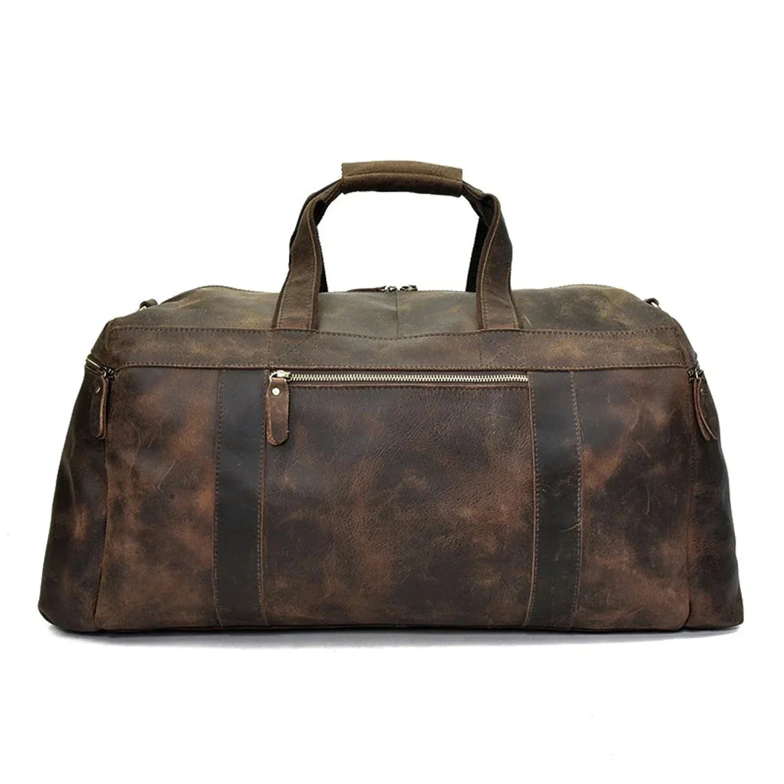 Genuine Cow Leather Weekender Duffle Bag Zing Apparel