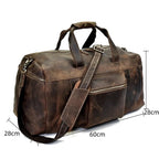 Genuine Cow Leather Weekender Duffle Bag Zing Apparel