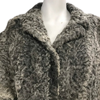 Vintage Grey Astrakhan Shearling Fur Coat