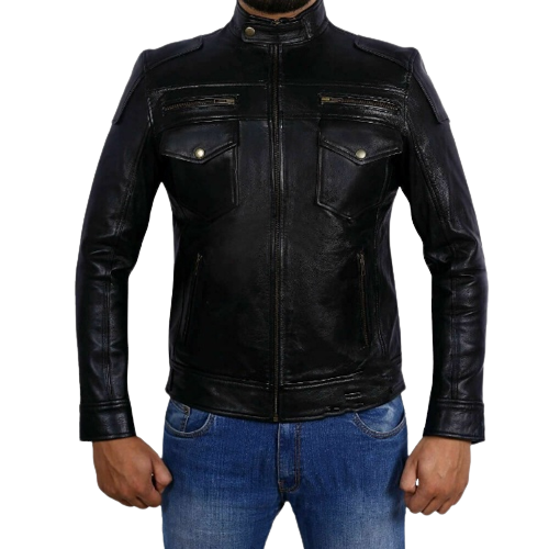 Real Biker Genuine Leather Jacket Zing Apparel