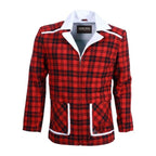 Ryan’s Checkered Cotton Jacket With White Shearling Zing Apparel
