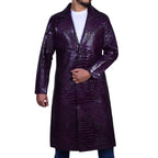 Joker Purple Leather Coat