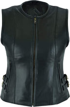 Sheep Skin Leather Vest For Women, Black Zing Apparel