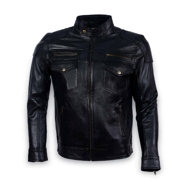 Real Biker Genuine Leather Jacket Zing Apparel