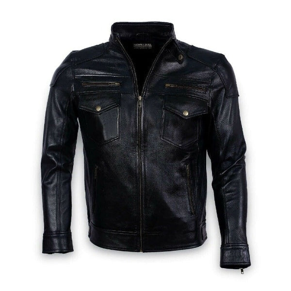 Real Biker Genuine Leather Jacket Zing Apparel