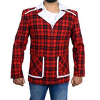 Ryan’s Checkered Cotton Jacket With White Shearling Zing Apparel