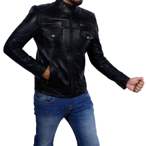 Real Biker Genuine Leather Jacket Zing Apparel