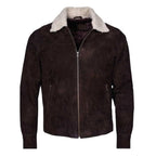 Andrew Lincoln Suede Leather Jacket, Brown Zing Apparel