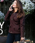 Kristin Davis Holiday In The Wild Brown Jacket Zing Apparel