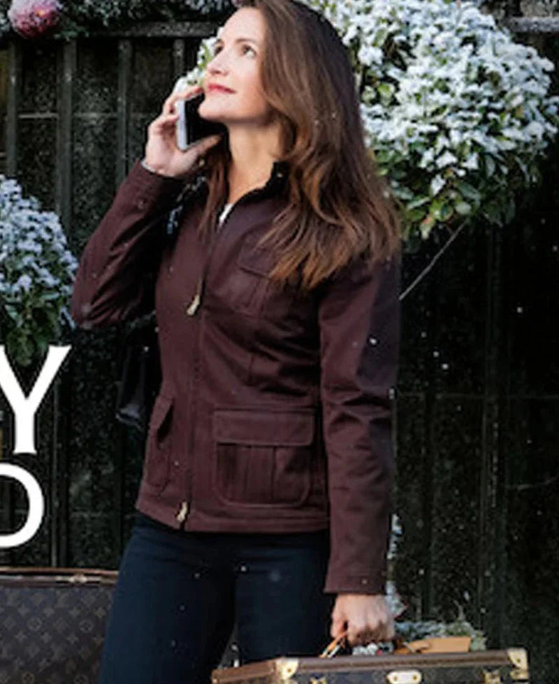 Kristin Davis Holiday In The Wild Brown Jacket Zing Apparel