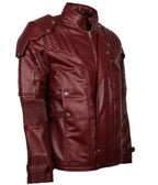 Genuine Lambskin Leather Bike Men, Maroon Zing Apparel