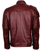 Genuine Lambskin Leather Bike Men, Maroon Zing Apparel