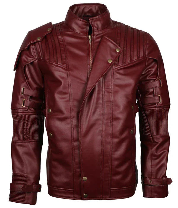 Genuine Lambskin Leather Bike Men, Maroon Zing Apparel