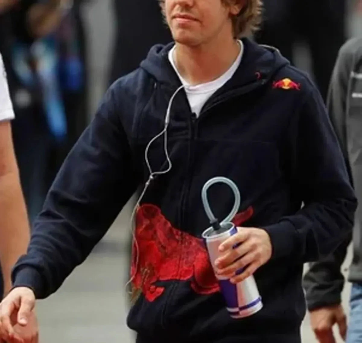 Navy Vintage Red Bull Big Logo Racing Hoodie Zing Apparel
