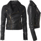 Women Biker Jacket, Black Leather Jacket Zing Apparel