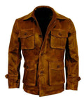 Distressed Trail Master Leather Blazer Men Zing Apparel