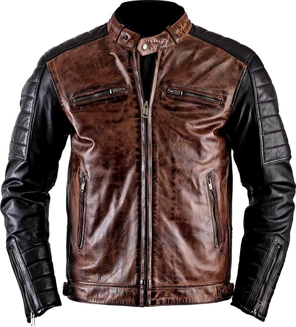 Handmade Brando Leather Biker Jacket Men Zing Apparel