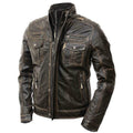 Black Leather Motorcycle Jacket Zing Apparel