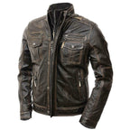 Black Leather Motorcycle Jacket Zing Apparel