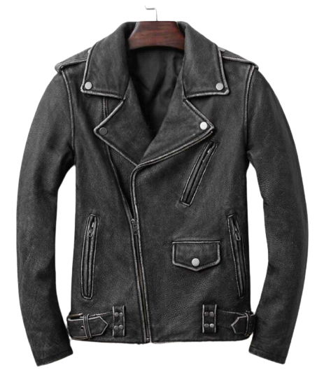 Stonewash Distressed Vintage Leather Jacket Zing Apparel