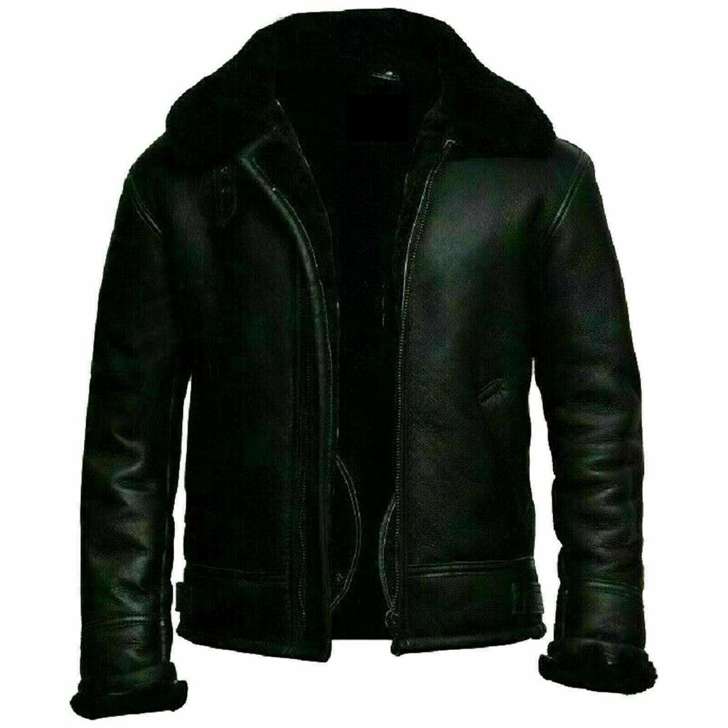 Black B3 Pilot Aviator Bomber Jacket Zing Apparel