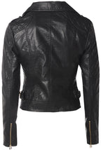 Women Biker Jacket, Black Leather Jacket Zing Apparel