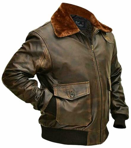 G-1 Aviator Distresses Leather Jacket, Brown Zing Apparel