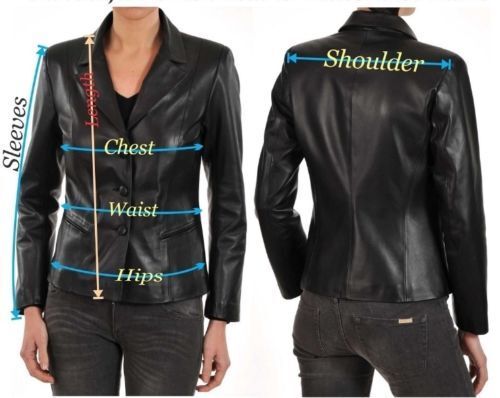 Lamb Skin Leather Blazer Women Slim Fit Zing Apparel