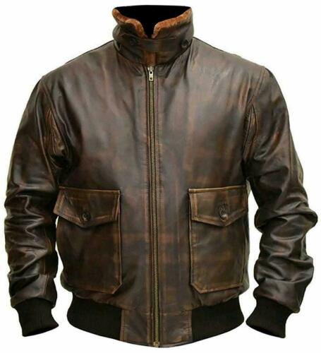 G-1 Aviator Distresses Leather Jacket, Brown Zing Apparel