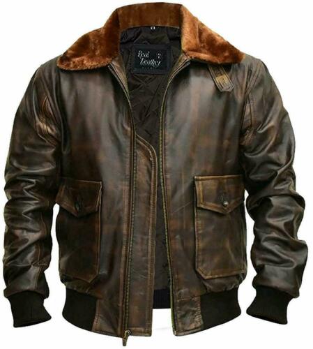 G-1 Aviator Distresses Leather Jacket, Brown Zing Apparel