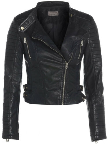 Moto Asymmetrical Biker Jacket Women, Black Zing Apparel