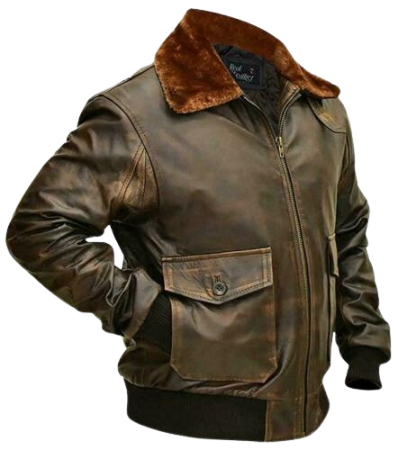 G-1 Aviator Distressed Brown Leather Jacket Zing Apparel