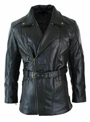 Black Belted Sheep Hide Leather Jacket Zing Apparel