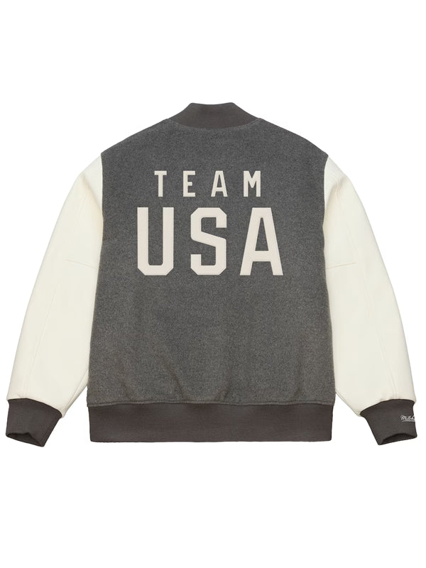 team-usa-mitchell-and-ness-coach-snoop-jacket-heather-gray-cream