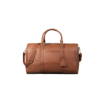 Deluxe Travel Leather Duffle Bag, Brown Zing Apparel