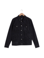 Men's Black Button Denim Trucker Jacket