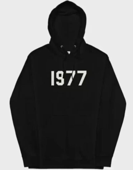 Black 1977 Essentials Hoodie Zing Apparel