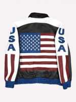 American Flag Vintage Leather Jacket For Men Zing Apparel