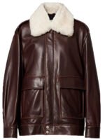 Nour Hammour Beck Oversized Leather Jacket - Image 6