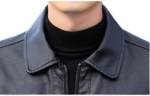 Tall Leather Biker Jacket Men, Black Zing Apparel