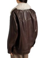 Nour Hammour Beck Oversized Leather Jacket - Image 7