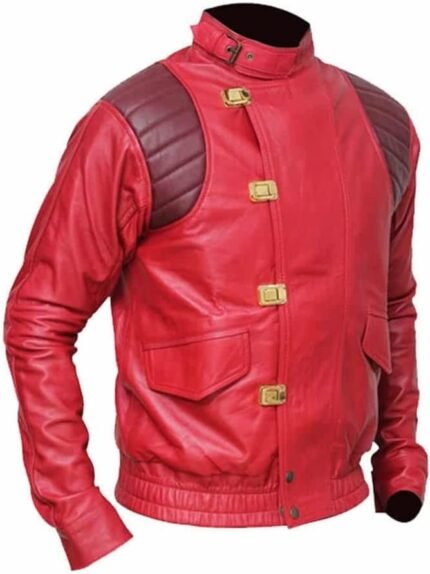 Red Real Leather Regular Fit Jacket Zing Apparel