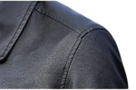 Tall Leather Biker Jacket Men, Black Zing Apparel