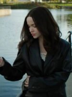 56 Days S01 Dove Cameron Black Leather Blazer